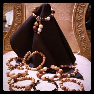 Wooden bead bracelets